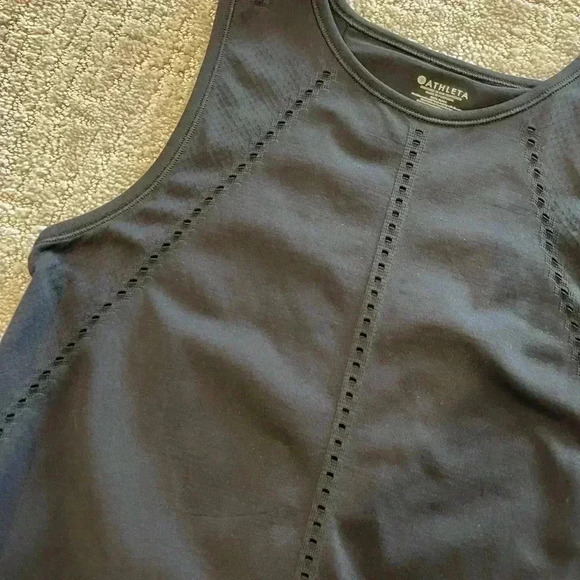 Athleta Foothill Seamless Split Back Tank Size XS | Color Black - Picture 11 of 12